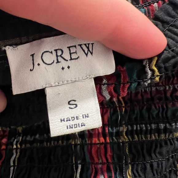J. Crew Plaid Smocked Midi Dress - Picture 7 of 9